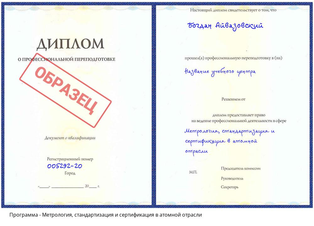 Метрология, стандартизация и сертификация в атомной отрасли Елабуга